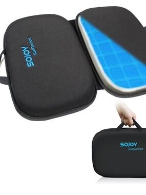 IceComfort Blue Cooling Gel Seat Pad - Black Cover